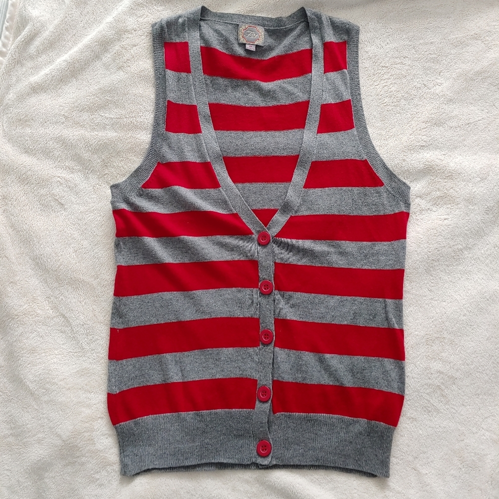 DONATING ๐3/$18 F21 cashmere blend striped vest - Picture 1 of 4